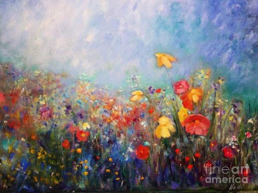 Field of Wild Flowers Painting