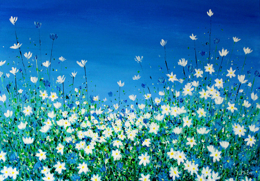 Field of Wild Flowers Painting by K McCoy