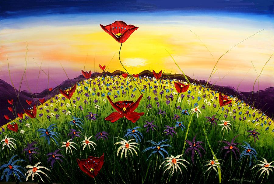 Field Of Wildflowers #12 Painting by James Dunbar