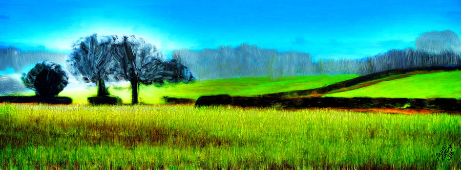 Field Pano Painting by Bruce Nutting