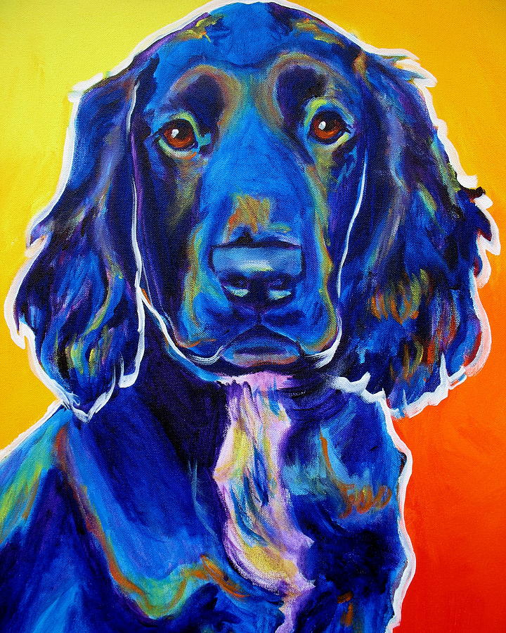 Dog Painting - Field Retriever - Otis by Dawg Painter
