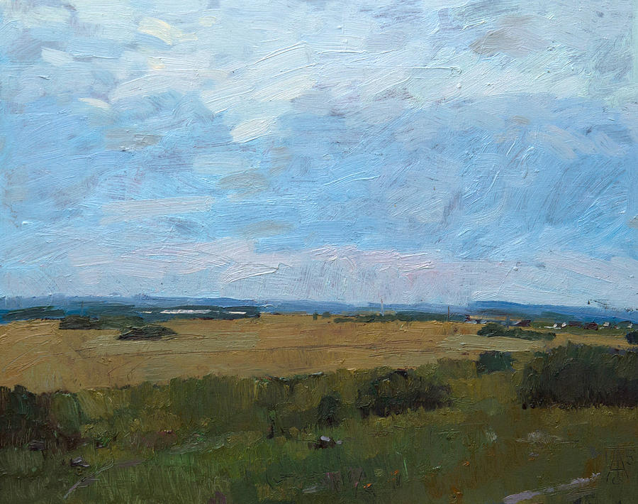 Field. Sky. Summer Painting by Sergey Avdeev - Fine Art America