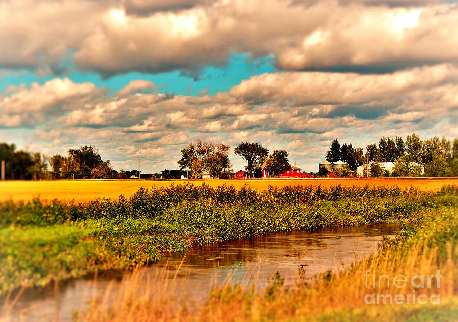 Field, Stream And Farmyard Photograph by Curtis Tilleraas