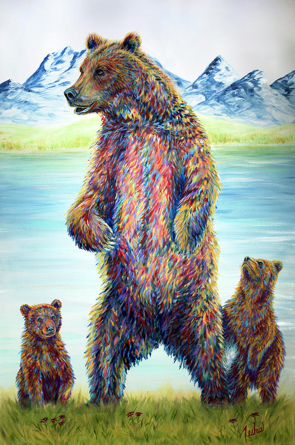 Bear Painting - Field Trip  by Teshia Art