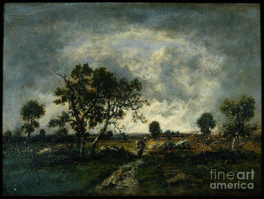 Fields at Barbizon  Painting by MotionAge Designs