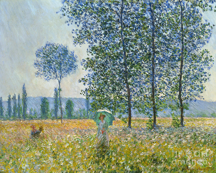 Claude Monet Painting - Fields in Spring, 1887 by Claude Monet