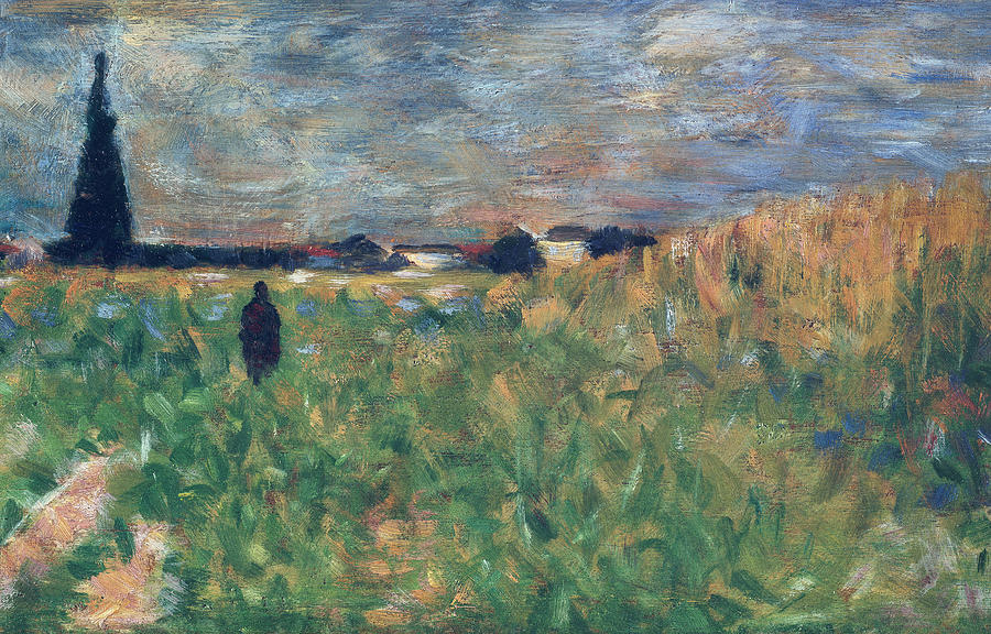 Fields in Summer Painting by Georges Pierre Seurat
