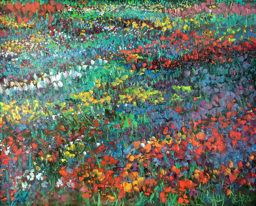 Fields of Color Painting by Sally Seago - Fine Art America