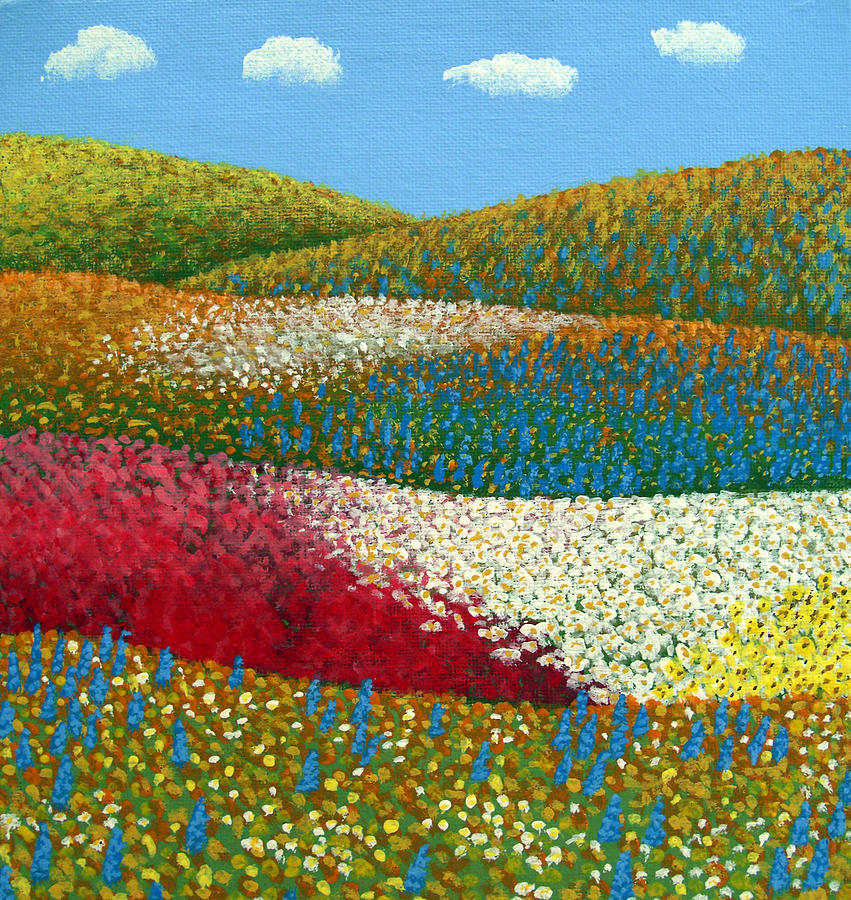 Fields of Flowers Painting by Frederic Kohli