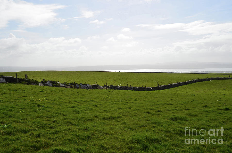 Fields of Grass Above Galway Bay in Ireland Photograph by DejaVu ...