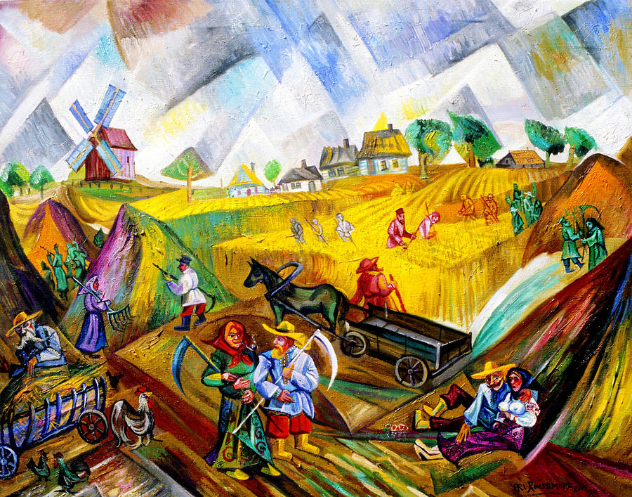 Fields Of Ukraine Painting by Ari Roussimoff