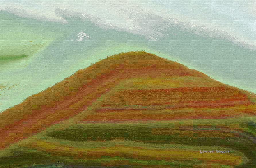 Abstract Painting - Fields on the Hill by Lenore Senior