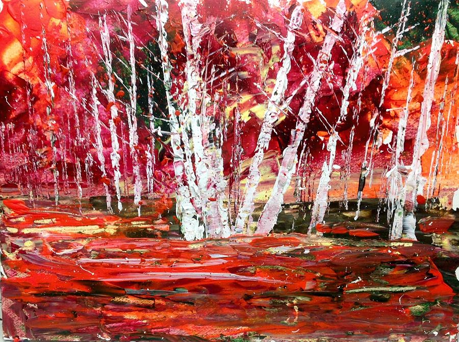Fiery Fall Painting by Desmond Raymond