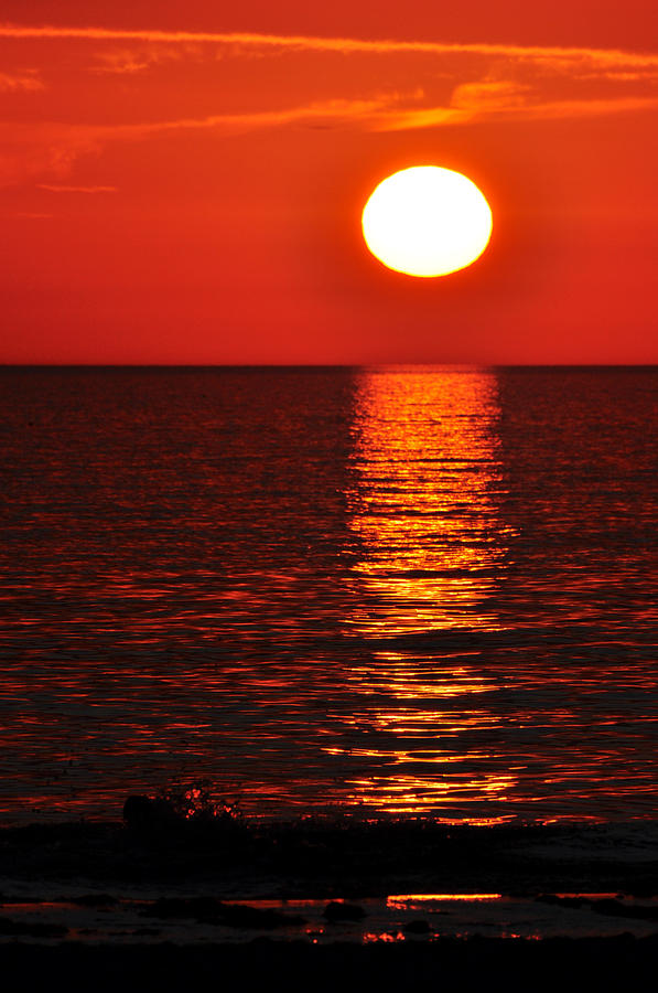 Sunset Photograph - Fiery Florida Sunset by Rose  Hill