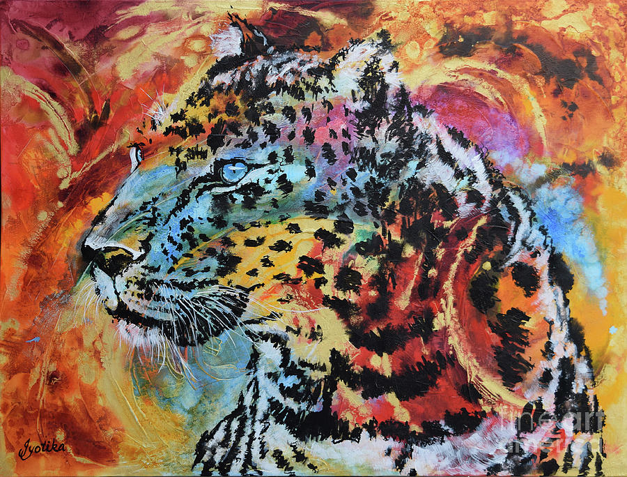 Fiery Gaze  Painting by Jyotika Shroff