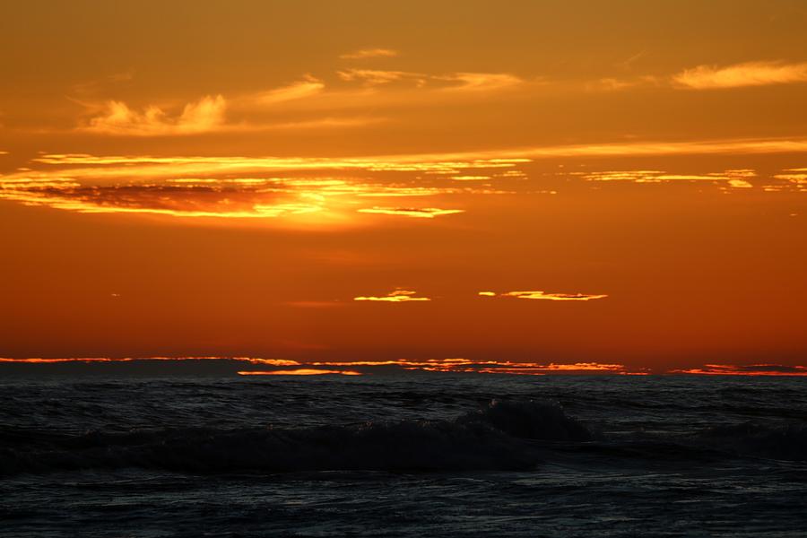 Fiery Ocean Sunset - 4 Photograph by Christy Pooschke