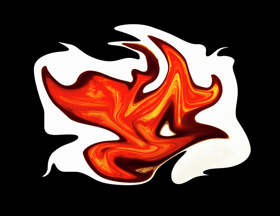 Fiery Orange Digital Art by Robert Woodward