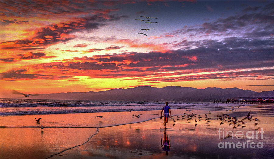 Fiery Sunset Jog moment in time Photograph by David Zanzinger