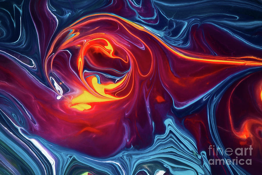 Fiery Red Painting by Patti Schulze