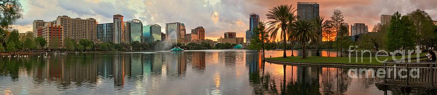 Fiery Reflections Of Orlando Photograph by Adam Jewell