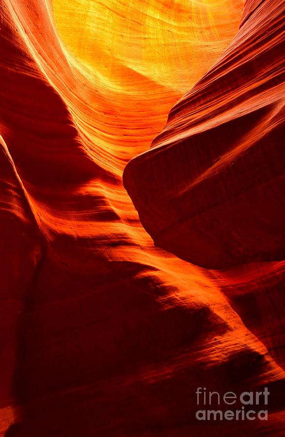 Fiery Sandstone Abstract Photograph by Adam Jewell