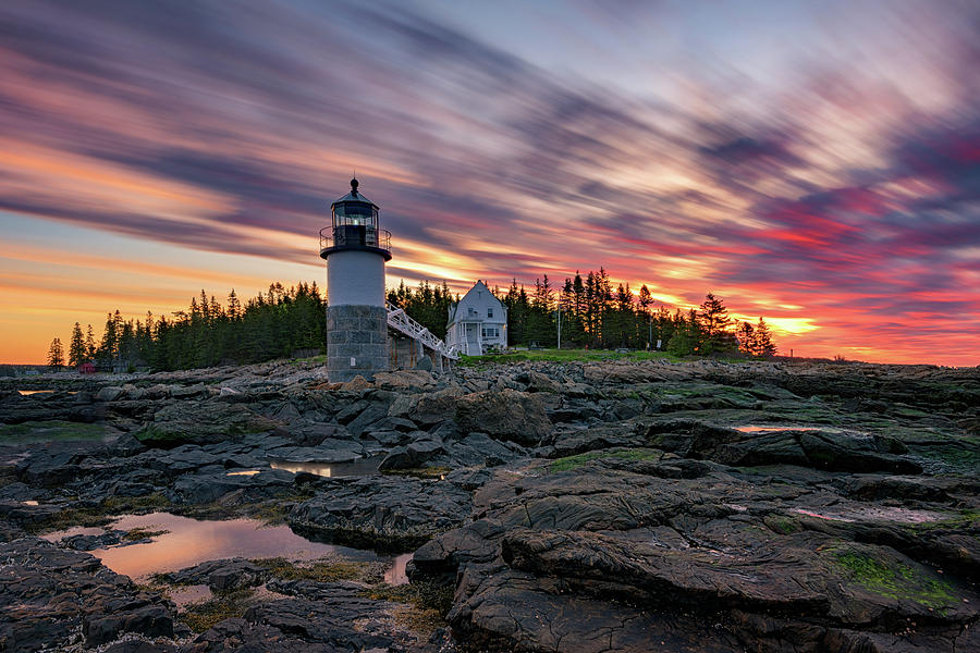 Forrest Gump Photograph - Fiery Sunrise at Marshall Point by Rick Berk