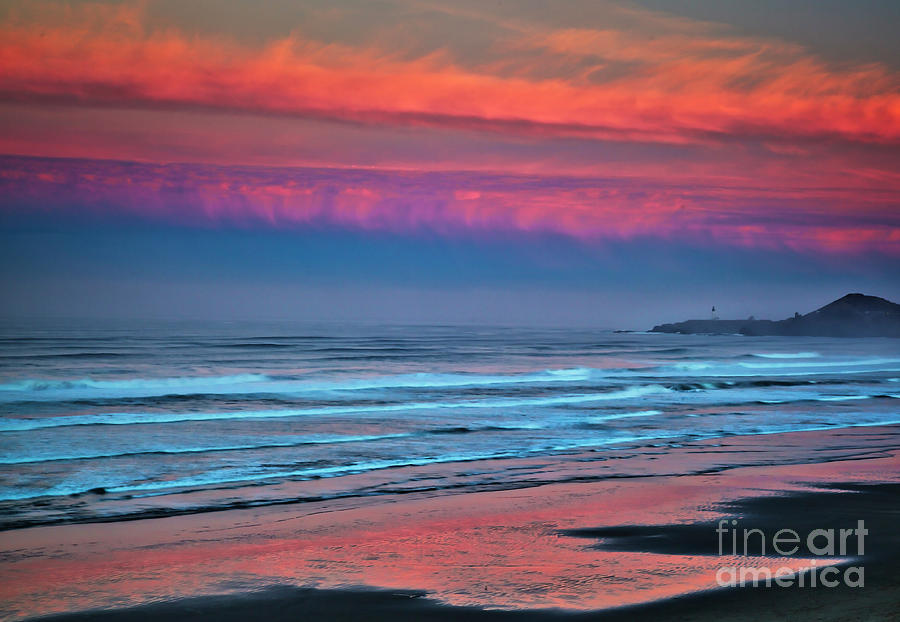 Fiery Sunrise over the Pacific Photograph by Bruce Block