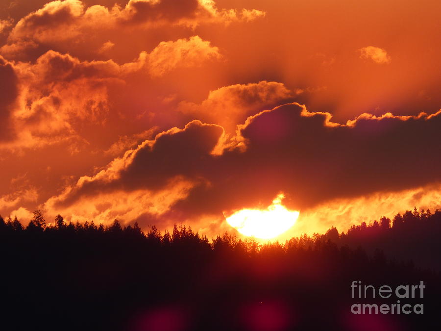 Fiery Sunset 1 Photograph by Charles Robinson