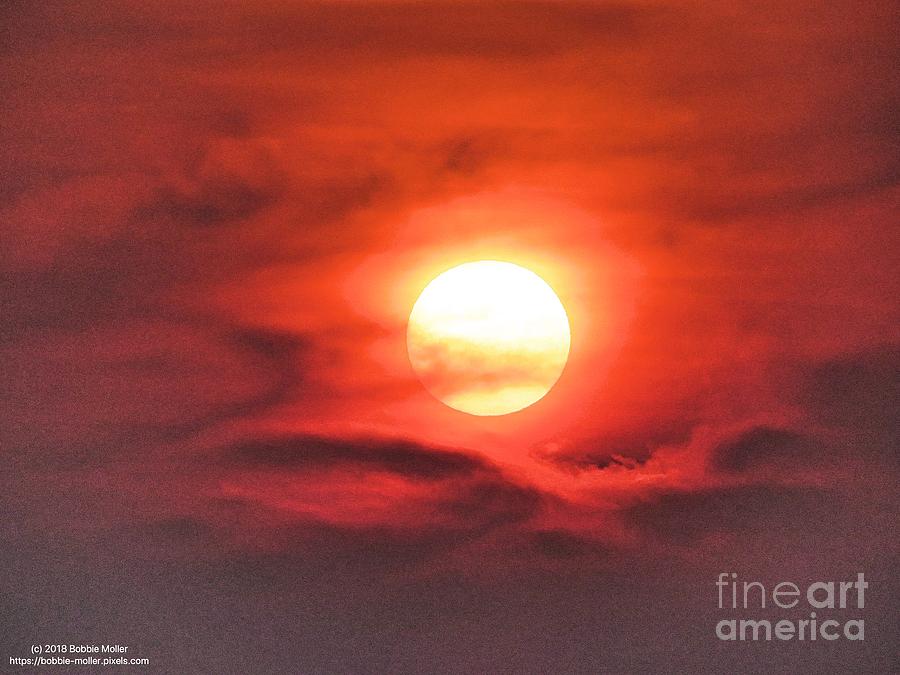 Fiery Sunset Photograph by Bobbie Moller | Fine Art America