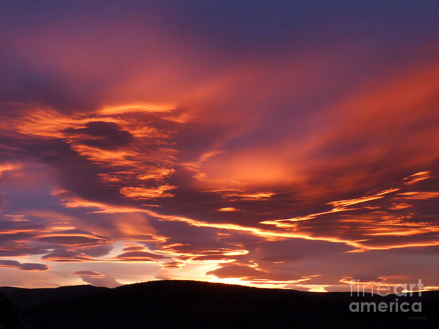 Fiery Sunset Sky Photograph by Phil Banks