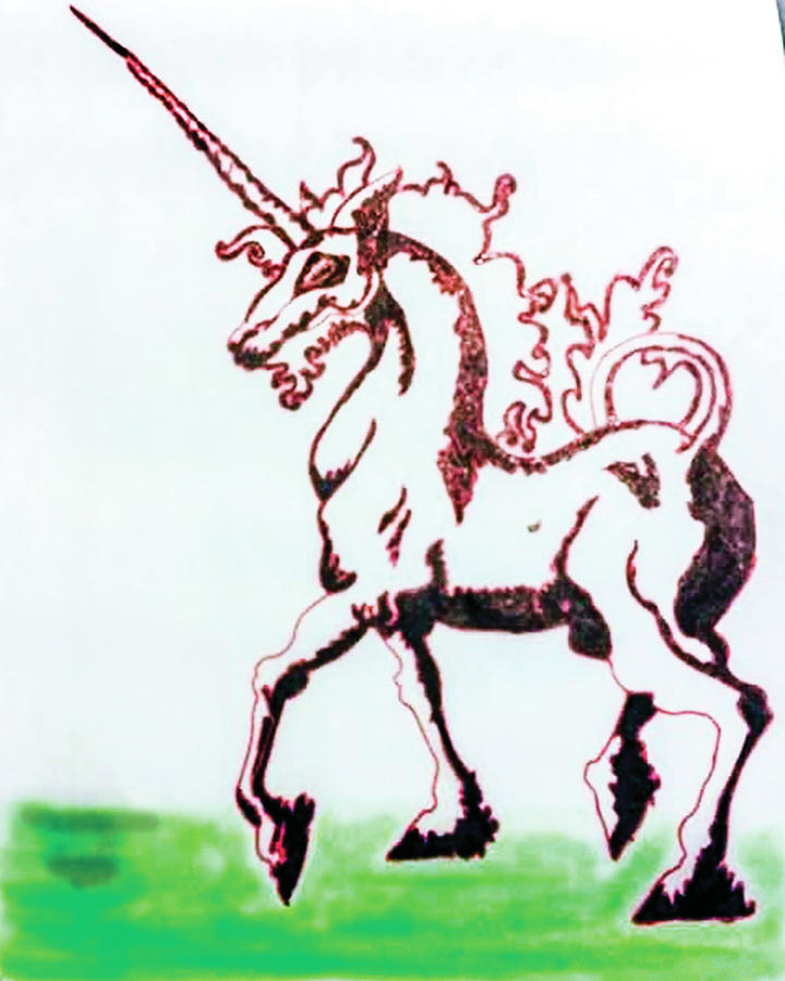 Fiery Unicorn Mixed Media by Chelsea Hudgens - Fine Art America