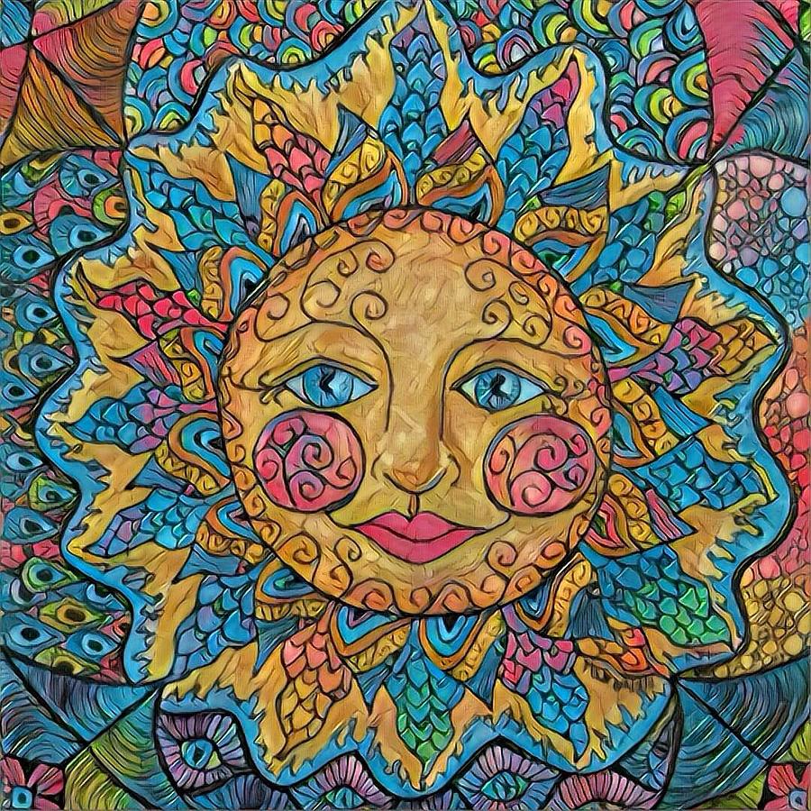 Fiesta sun Digital Art by Megan Walsh
