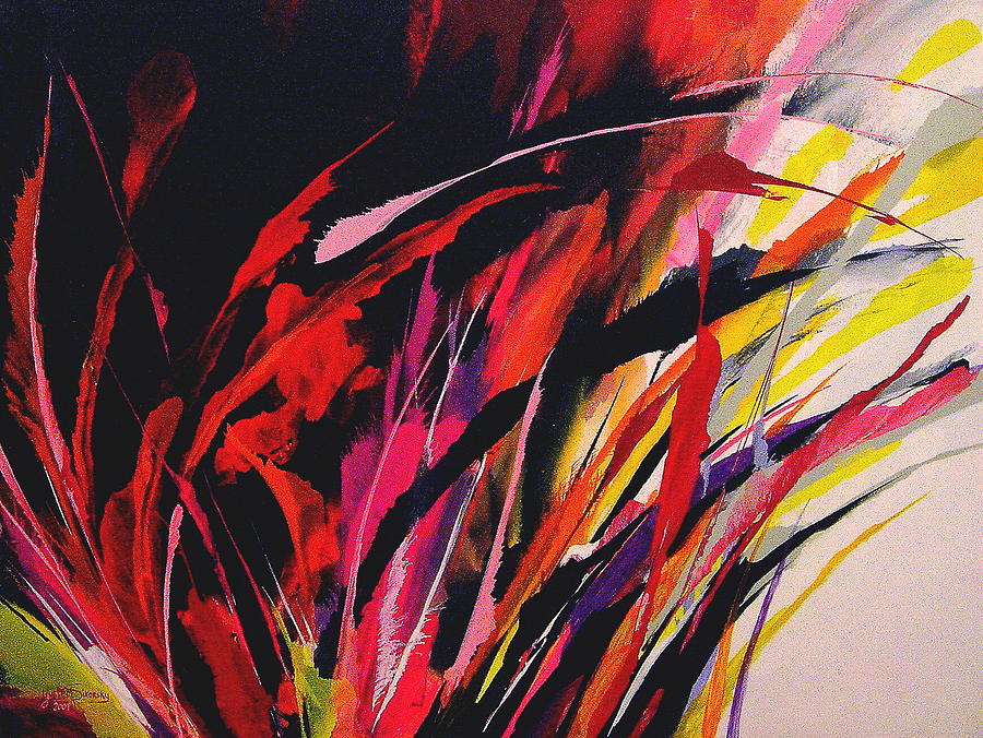 Abstract Painting - Fiesta by Yvette Sikorsky
