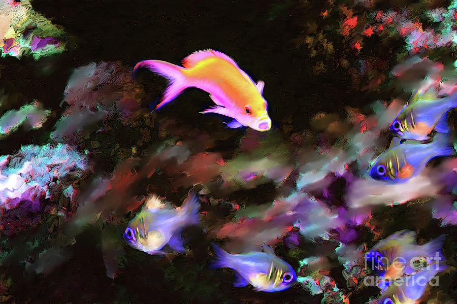 Fiesty Fish Digital Art by Lisa Redfern