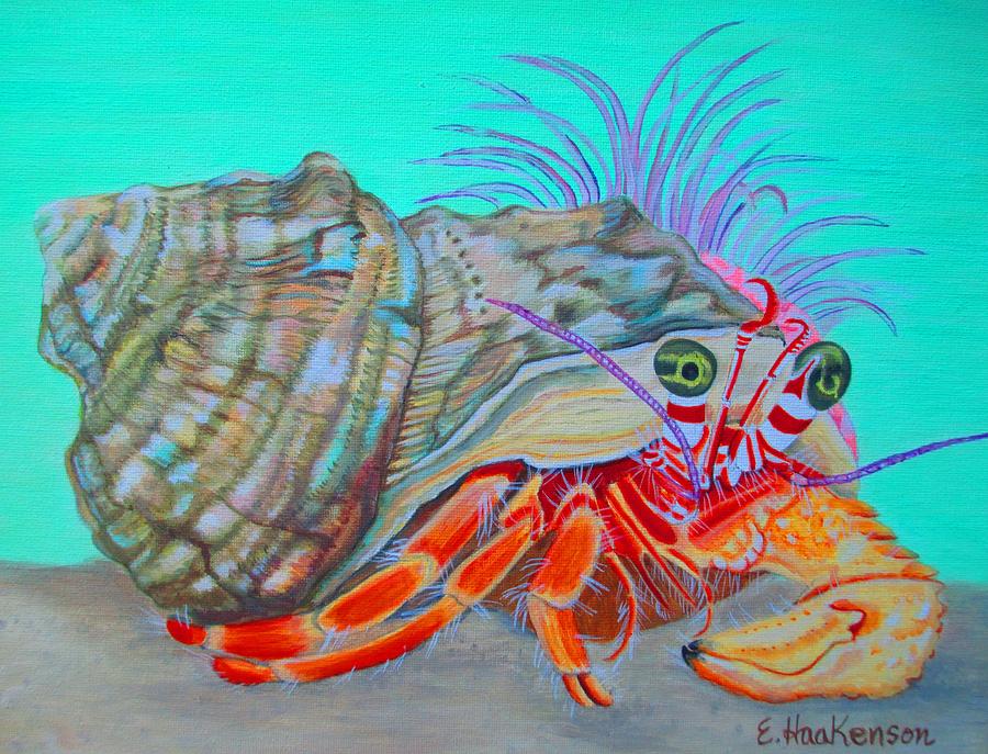 Fiesty Hermit Crab Painting