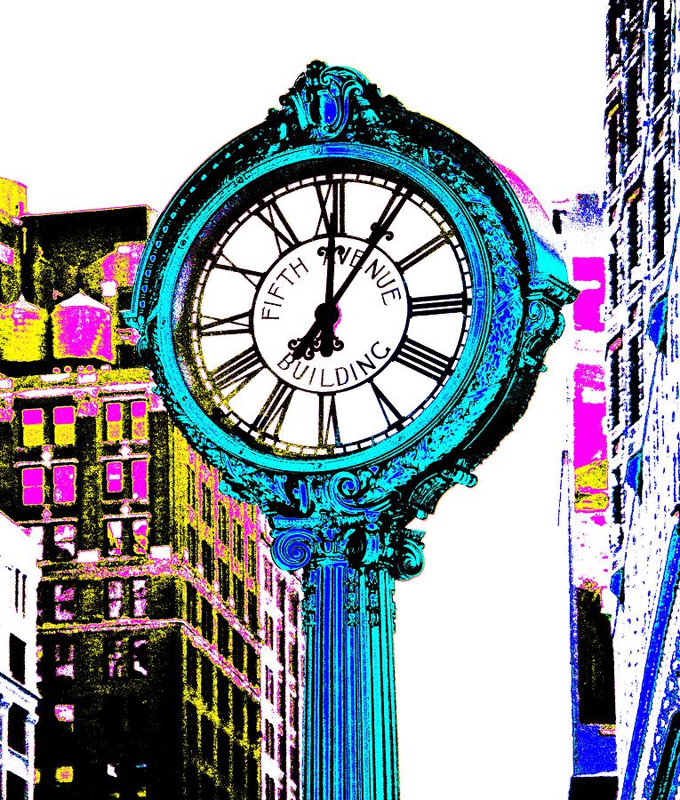 Fifth Avenue Building Clock New York  Photograph by Marianna Mills