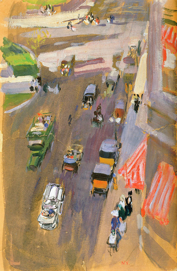 New York City Painting - Fifth Avenue, New York by Joaquin Sorolla