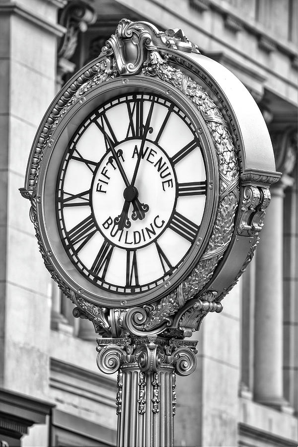 Fifth Avenue Tiffany Clock Photograph by Bob Estremera