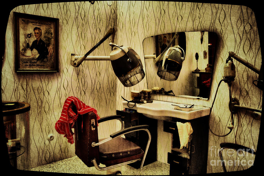 Mirror Photograph - 10712 Fifties Hair Salon by Colin Hunt