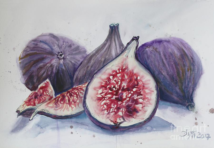 Fruit Painting - Fig combo by Dieter Wystemp