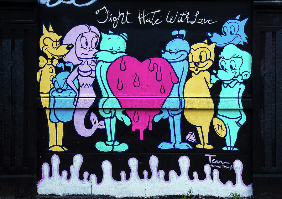 Fight Hate with Love Graffiti Photograph by Pierre Leclerc Photography
