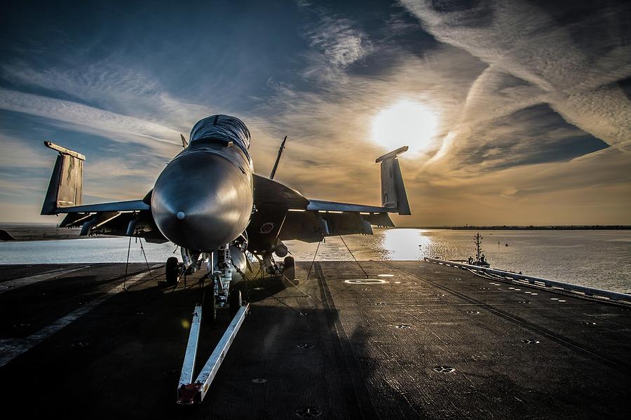 Fighter Jet Sunrise Photograph by Larkins Balcony Photography