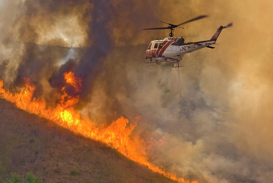 Fighting a Wildfire Photograph by Erik Simonsen