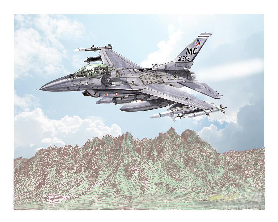 Fighting Falcon F 16 Painting by Jack Pumphrey