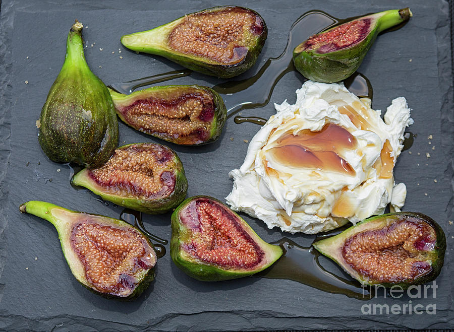 Figs dessert with mascarpone Photograph by Patricia Hofmeester