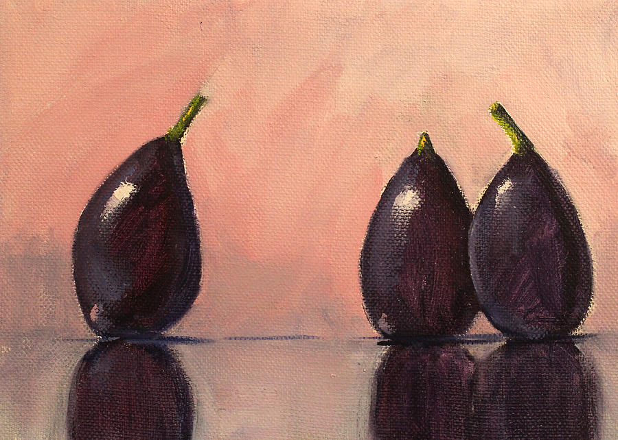 Figs Still Life Painting Painting by Nancy Merkle
