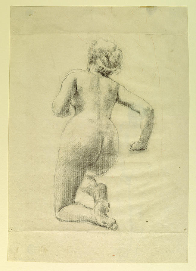 Figural Study Drawing by Robert Frederick Blum