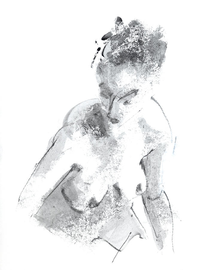 Nude Drawing - Untitled #134 by Chris N Rohrbach