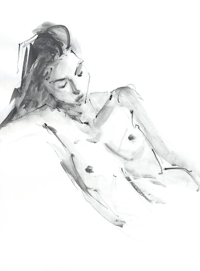 Nude Drawing - Untitled #712 by Chris N Rohrbach