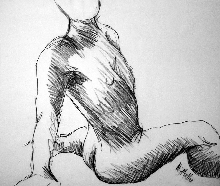 Figure Drawing 1 Drawing by Nancy Mueller - Fine Art America